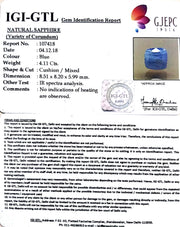 4.57 Ratti Natural Blue Sapphire with Govt Lab Certificate-(6771)
